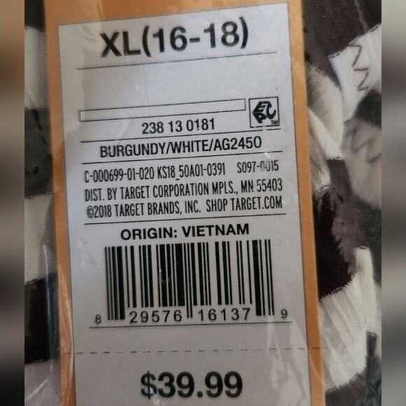 Kona‎ Sol NWT Rio Ribbed One Piece Swimsuit Burgundy & White Stripes Swim XL - Picture 9 of 9